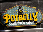 A Potbelly sandwich shop is seen on October 4, 2013 in New York City. Potbelly is listed on the NASDAQ exchange as PBPB. (Andrew Burton / Getty Images)